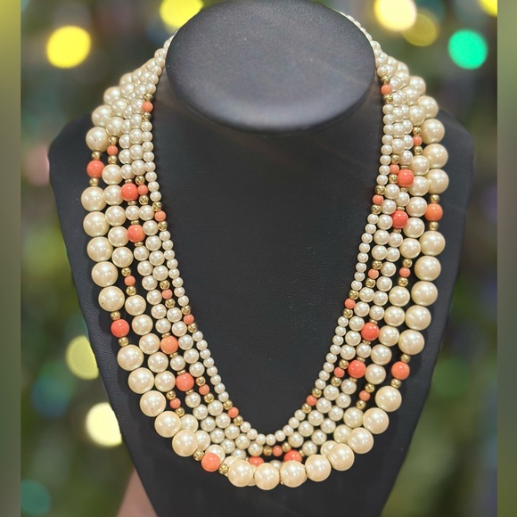 Monet Jewelry - Vintage Signed Monet Chocker . Shell Pearls Woman’s Designer Necklace